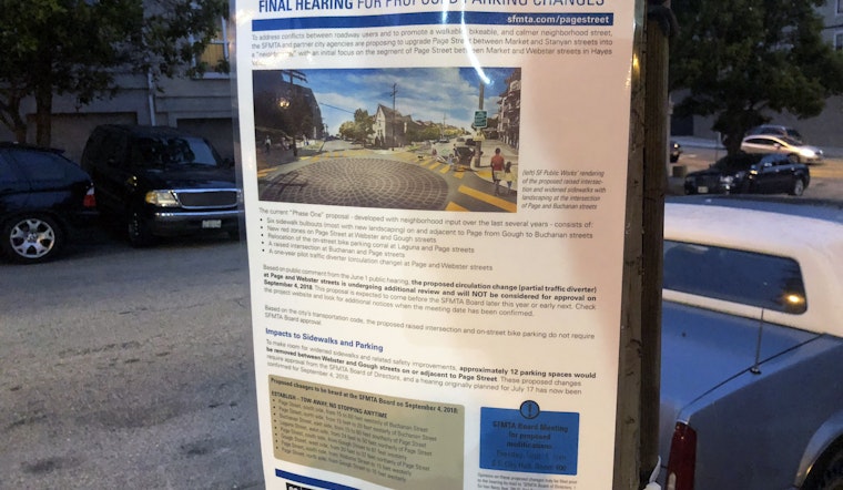 Page Street parking changes, landscape improvements headed for final approval