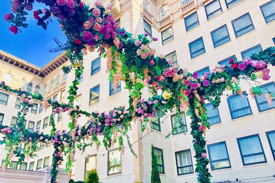 Explore the Secret Rosé Garden on the rooftop of the Beverly Wilshire before it's gone