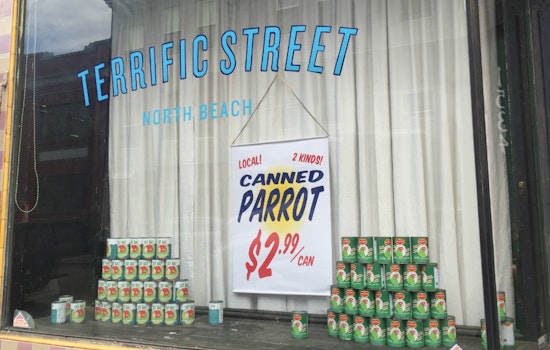 'Canned Parrot' Display Baffles, Angers Some Neighbors