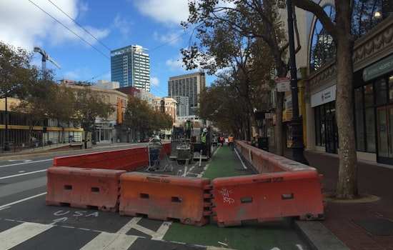 Construction Begins On Raised Market Street Bike Lane, The City's First