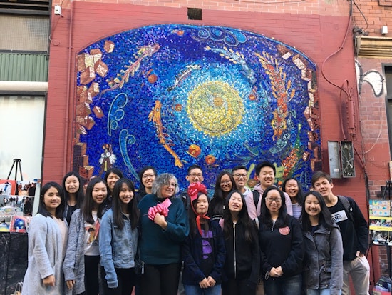 Chinatown youth debut new mosaic mural on Wentworth Alley