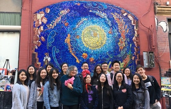 Chinatown youth debut new mosaic mural on Wentworth Alley