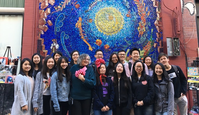 Chinatown youth debut new mosaic mural on Wentworth Alley