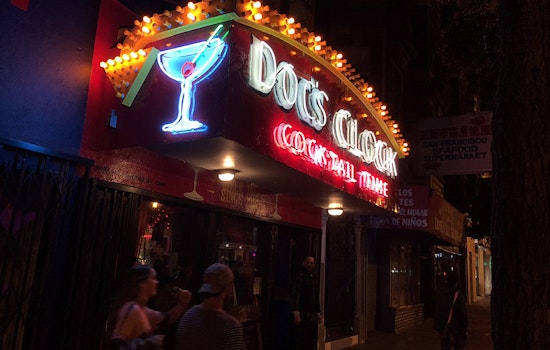 Doc's Clock reunited with neon sign at new Mission Street home