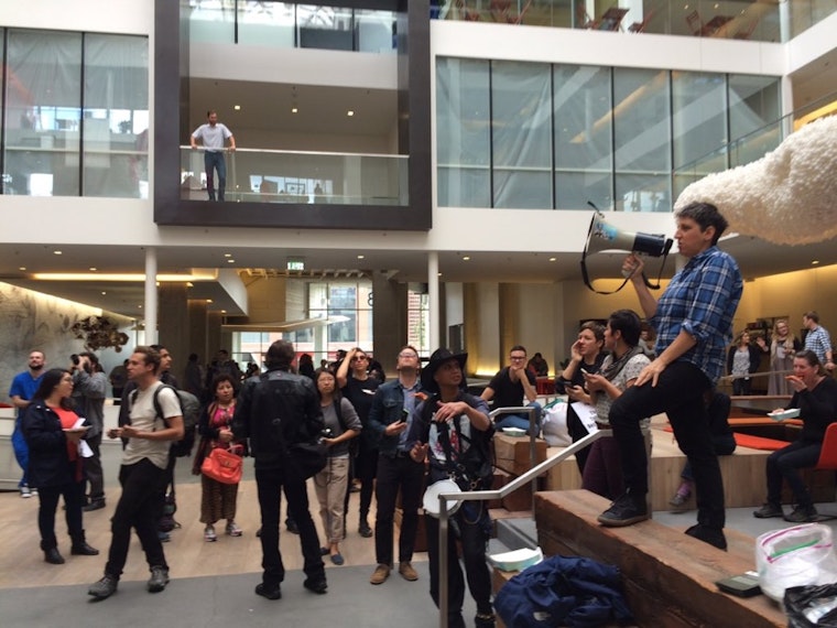 Housing Activists Storm Airbnb In Support Of Prop F