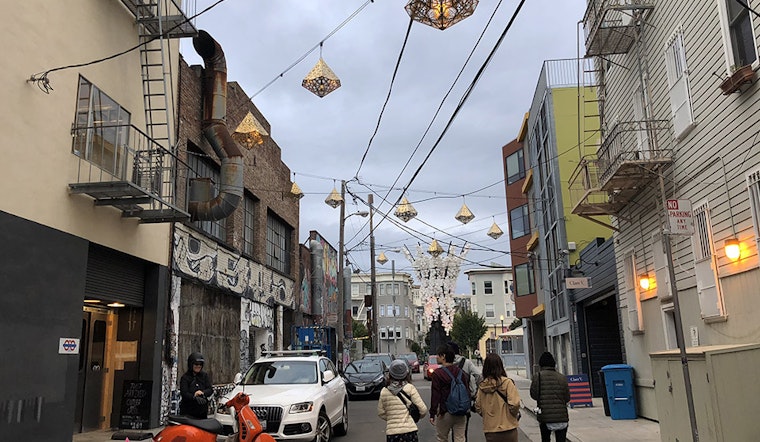 Linden Street 'living alley' nears completion with new lanterns, benches and more