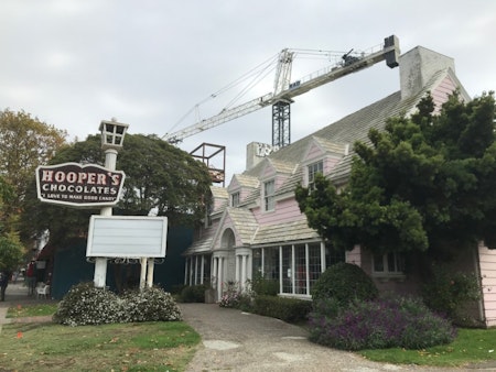 Something's stirring at Telegraph Avenue's pink Hooper's Chocolates house