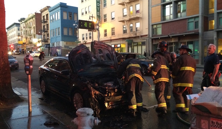 Car Bursts Into Flames At Sixth & Howard