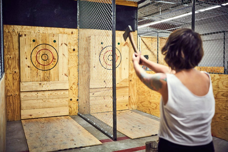 Axthrowing venue with bar opens in Durham