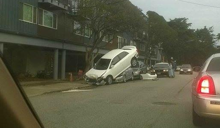 Bizarre Car-On-Car Action Spotted In The Sunset