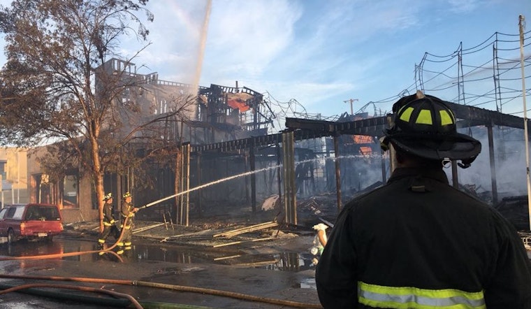 Fire crews battle blazes at 3 different West Oakland sites this morning