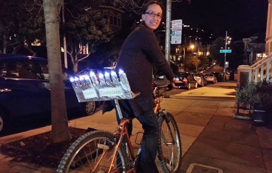 LEGO Menorah, LED Bikes Headline Chanukah At Cole Valley Chabad