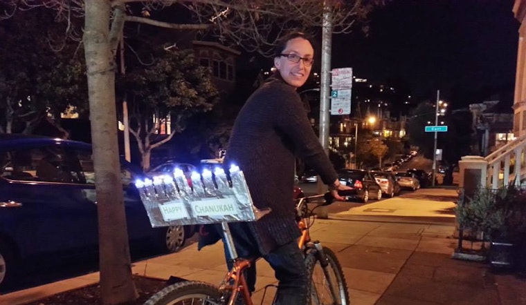LEGO Menorah, LED Bikes Headline Chanukah At Cole Valley Chabad