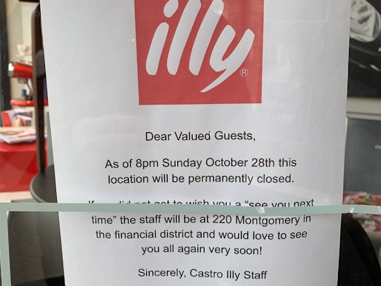 Castro's illy caffè has shuttered again
