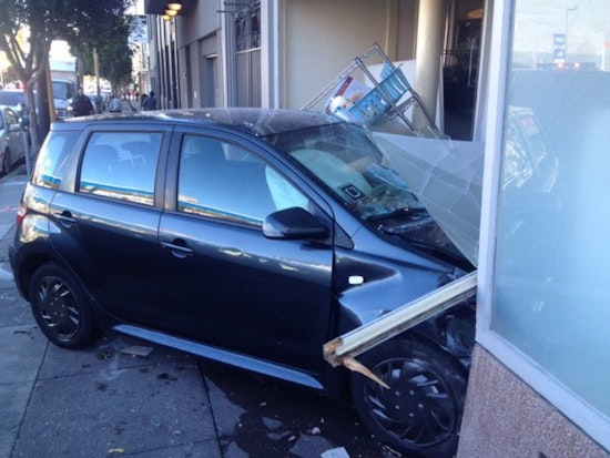 Uber-Affiliated Vehicle Slams Into Ninth & Howard Victorian