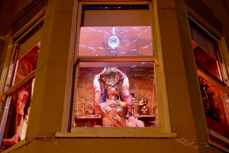 Castro resident's Halloween window showcases spooky 'queen for a day' serial killer