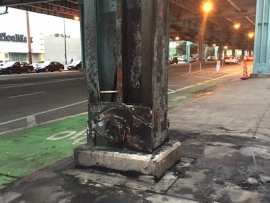 Fire Breaks Out At 13th & Harrison Homeless Encampment