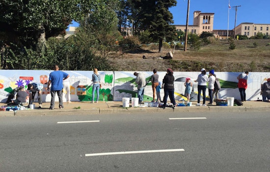 Precita Eyes Mural Outside Laguna Honda Hospital Nears Completion