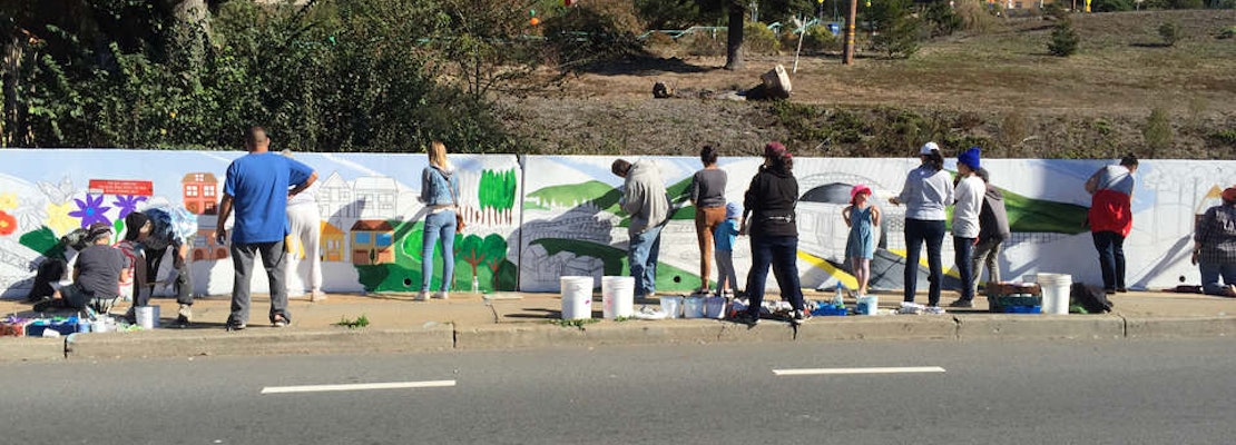 Precita Eyes Mural Outside Laguna Honda Hospital Nears Completion