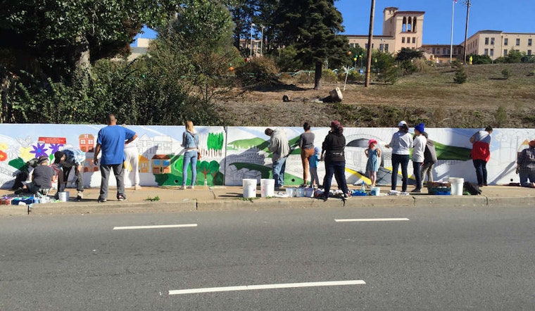 Precita Eyes Mural Outside Laguna Honda Hospital Nears Completion