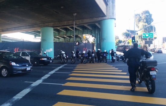 Vehicle Running Red Light Strikes Motorcycle Cop At Seventh & Harrison