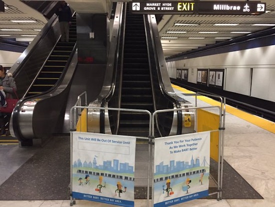 New BART Escalator Updates Show SF Stations Disproportionately Affected By Downtime