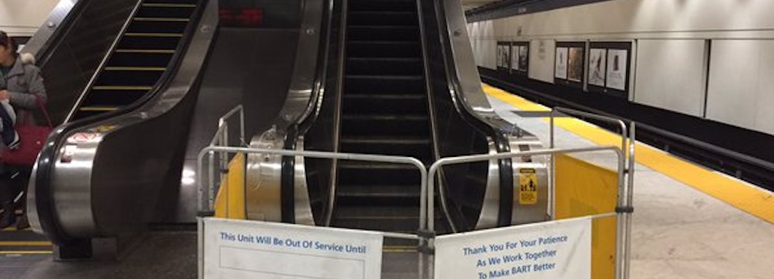 New BART Escalator Updates Show SF Stations Disproportionately Affected By Downtime