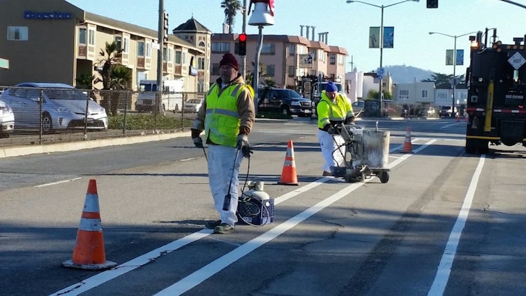 SFMTA Adds Bike Lane Buffer, Improved Crosswalk To Sloat Boulevard