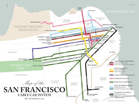 Transit-obsessed hobbyist debuts newest map: San Francisco’s cable car system, circa 1892