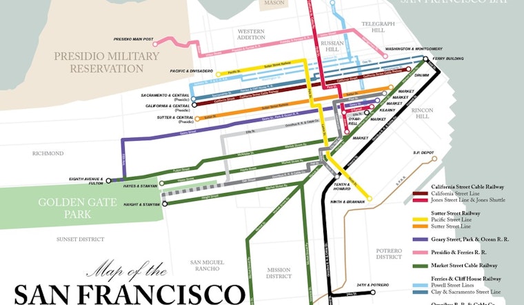Transit-obsessed hobbyist debuts newest map: San Francisco’s cable car system, circa 1892