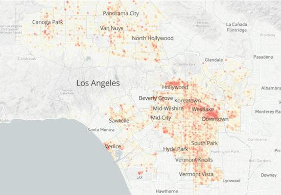 Crime in LA dropping steadily, led by declines in theft, burglary and fraud
