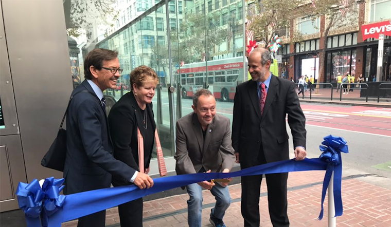 BART debuts first of 22 planned escalator canopies at downtown SF stations