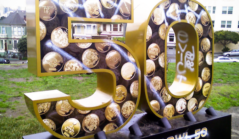City Waived Fees For Controversial Super Bowl 50 Statues