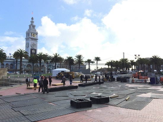 Super Bowl City Setup Now Underway; Street Closures In Place