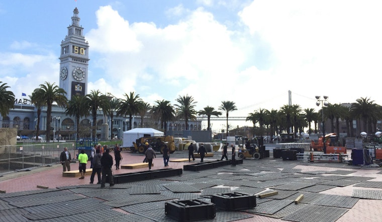 Super Bowl City Setup Now Underway; Street Closures In Place