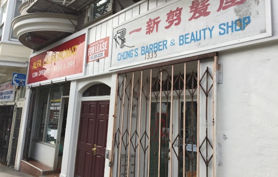 Chong's Barber & Beauty Shop Shutters; Space Is For Lease