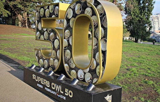 Beleaguered Alamo Square 'Super Bowl 50' Statue Now Salutes 'Superb Owl 50'