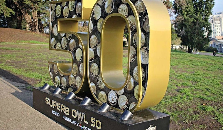 Beleaguered Alamo Square 'Super Bowl 50' Statue Now Salutes 'Superb Owl 50'