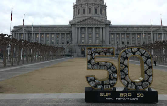 Civic Center Super Bowl Statue Also Vandalized, Now Reads ‘Sup Bro 50'
