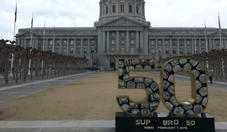Civic Center Super Bowl Statue Also Vandalized, Now Reads ‘Sup Bro 50'