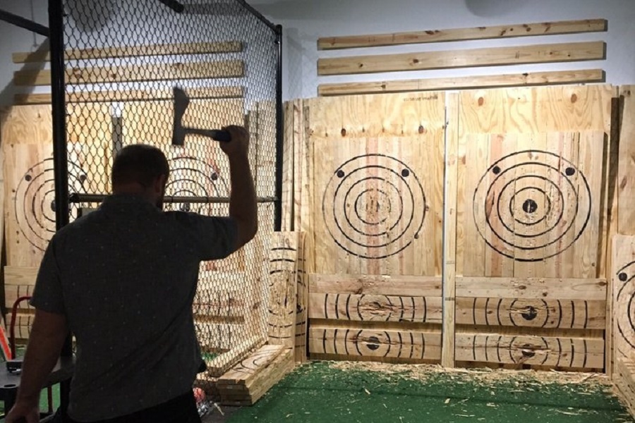 New axe throwing spot Ratchet Hatchet Houston now open in Montrose