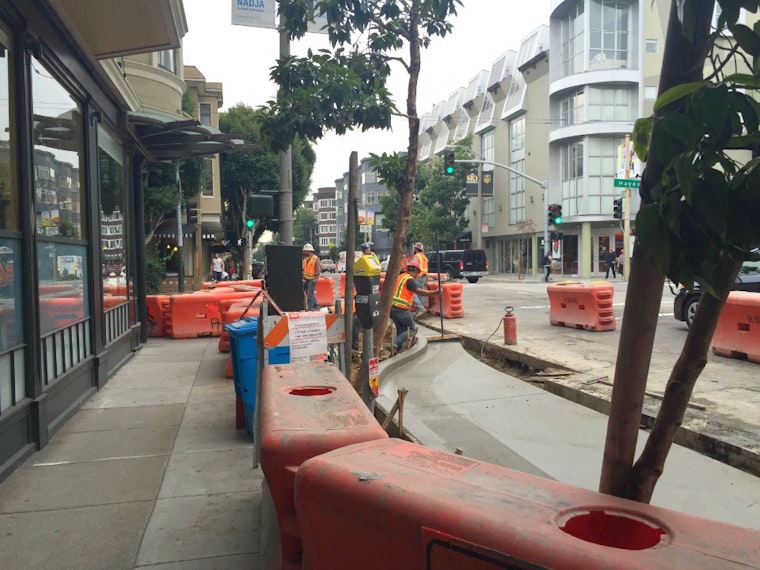 Sidewalk Bulb-Out On The Way To NE Corner Of Gough & Hayes
