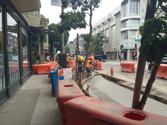 Sidewalk Bulb-Out On The Way To NE Corner Of Gough & Hayes