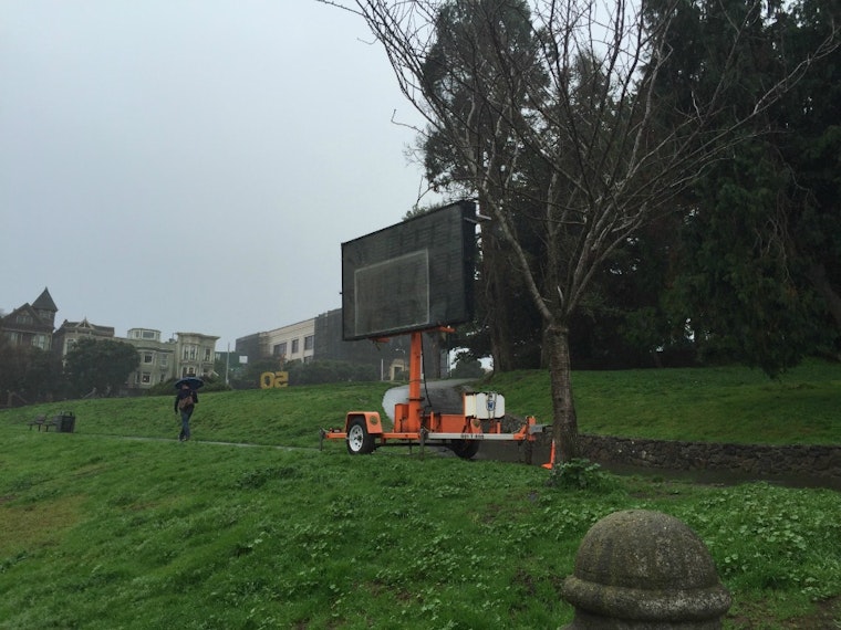 Large New Sign In Alamo Square Offers Anti-Theft Advice