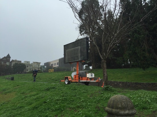 Large New Sign In Alamo Square Offers Anti-Theft Advice