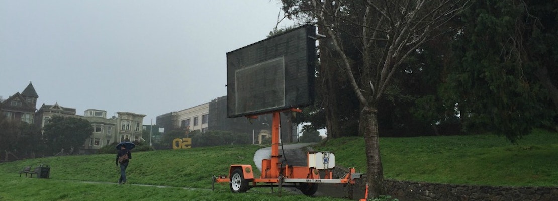 Large New Sign In Alamo Square Offers Anti-Theft Advice