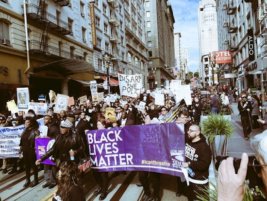 Mario Woods Supporters Greet Super Bowl City Grand Opening With Protest