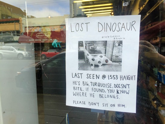Shoe Biz II's Famed Dinosaur Statue Is Missing