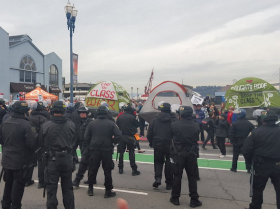 #TackleHomelessness Protest Descends On Super Bowl City