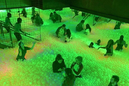 Jump into art installation The Pit at the Lavatory in Camelback East